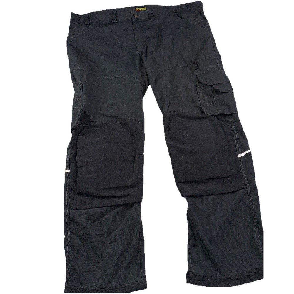 BLAKLADER Rip Stop Black Pant Mens 42x32 Workwear NWOT Knee Pads Cargo 1690